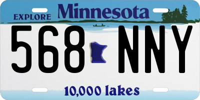 MN license plate 568NNY
