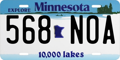 MN license plate 568NOA