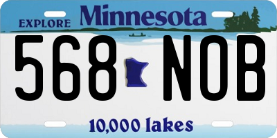 MN license plate 568NOB