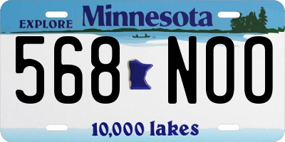 MN license plate 568NOO
