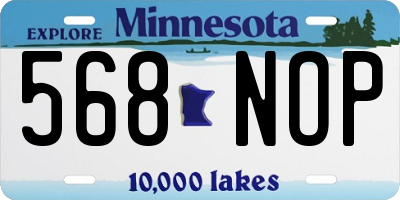 MN license plate 568NOP