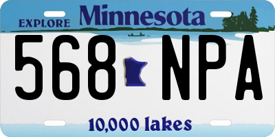 MN license plate 568NPA