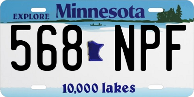 MN license plate 568NPF