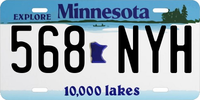MN license plate 568NYH
