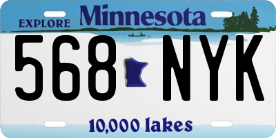 MN license plate 568NYK
