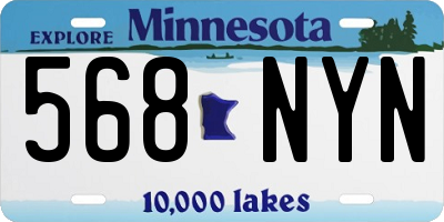 MN license plate 568NYN