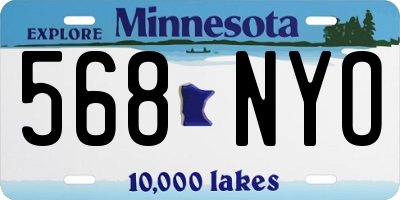 MN license plate 568NYO