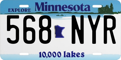 MN license plate 568NYR