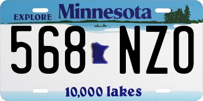 MN license plate 568NZO