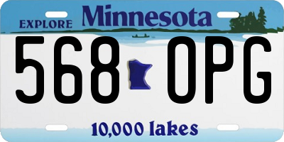 MN license plate 568OPG