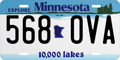 MN license plate 568OVA