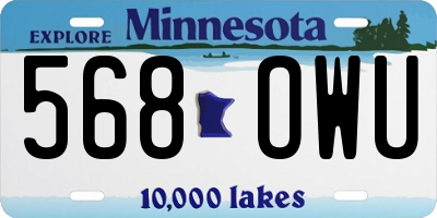 MN license plate 568OWU