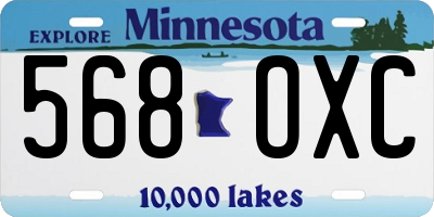 MN license plate 568OXC