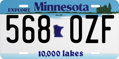 MN license plate 568OZF