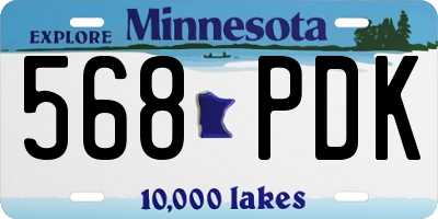 MN license plate 568PDK