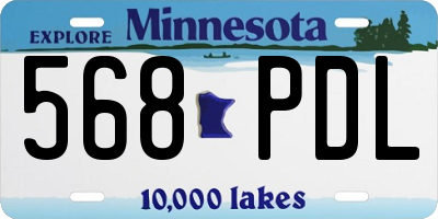 MN license plate 568PDL