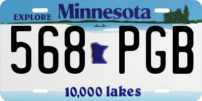 MN license plate 568PGB
