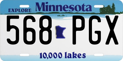 MN license plate 568PGX