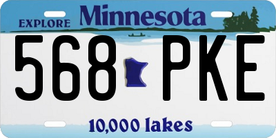 MN license plate 568PKE