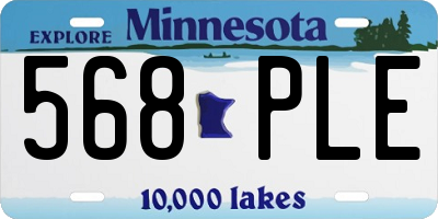 MN license plate 568PLE
