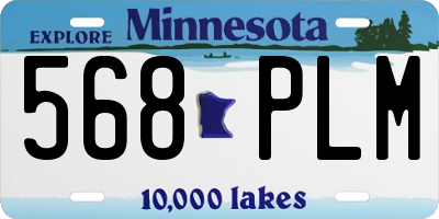 MN license plate 568PLM