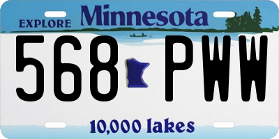 MN license plate 568PWW