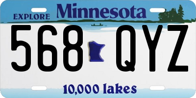 MN license plate 568QYZ