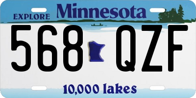 MN license plate 568QZF