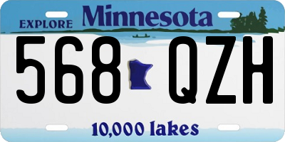 MN license plate 568QZH