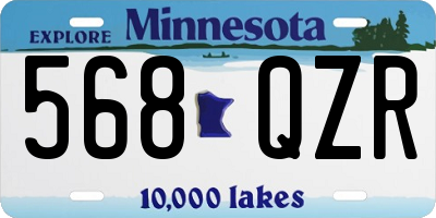 MN license plate 568QZR