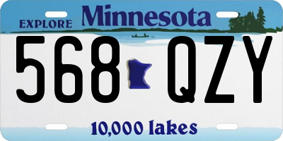 MN license plate 568QZY