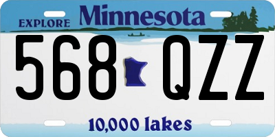 MN license plate 568QZZ