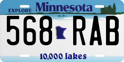 MN license plate 568RAB