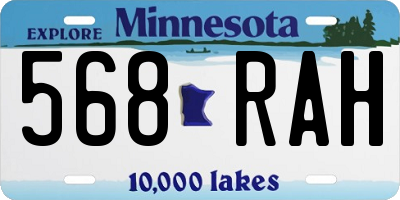 MN license plate 568RAH