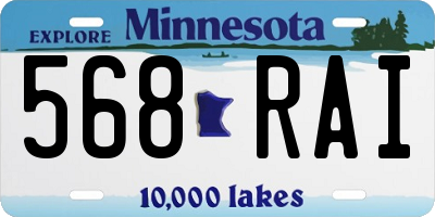 MN license plate 568RAI