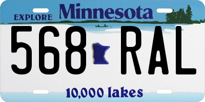 MN license plate 568RAL