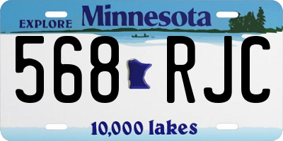 MN license plate 568RJC