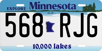 MN license plate 568RJG