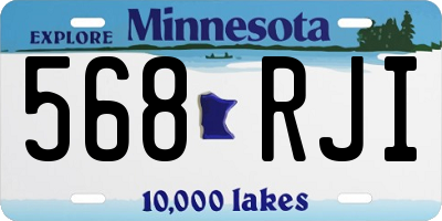 MN license plate 568RJI