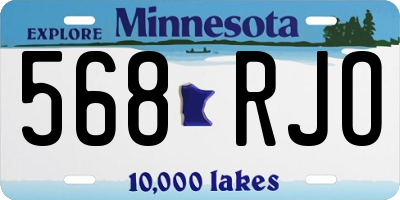 MN license plate 568RJO