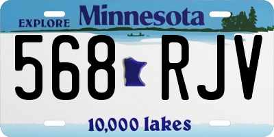 MN license plate 568RJV