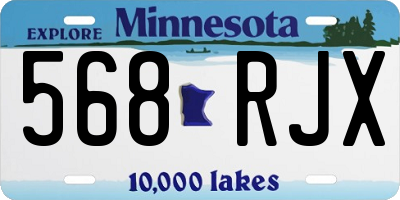 MN license plate 568RJX