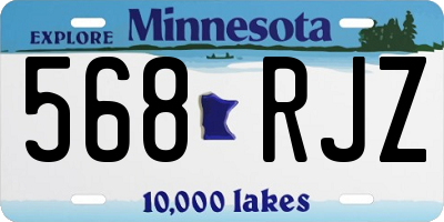 MN license plate 568RJZ