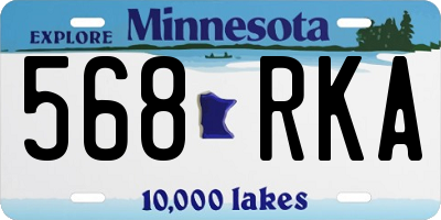 MN license plate 568RKA