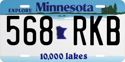 MN license plate 568RKB