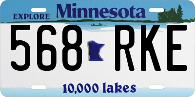 MN license plate 568RKE