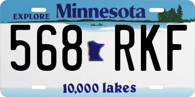 MN license plate 568RKF