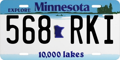 MN license plate 568RKI