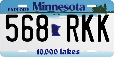 MN license plate 568RKK
