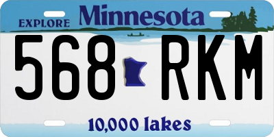 MN license plate 568RKM
